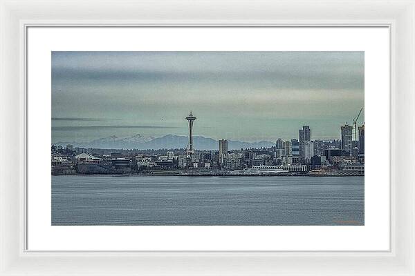 Seattle sky line - Framed Print