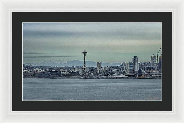 Seattle sky line - Framed Print