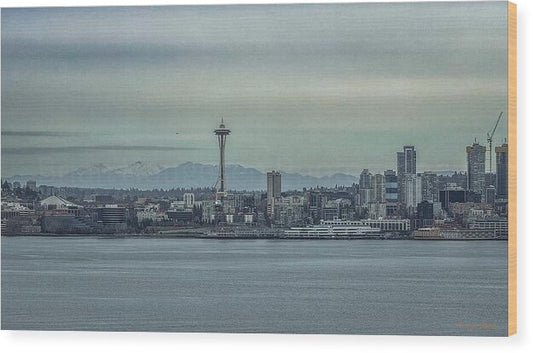 Seattle sky line - Wood Print
