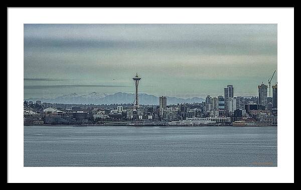 Seattle sky line - Framed Print