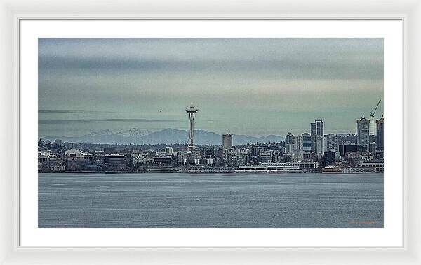 Seattle sky line - Framed Print