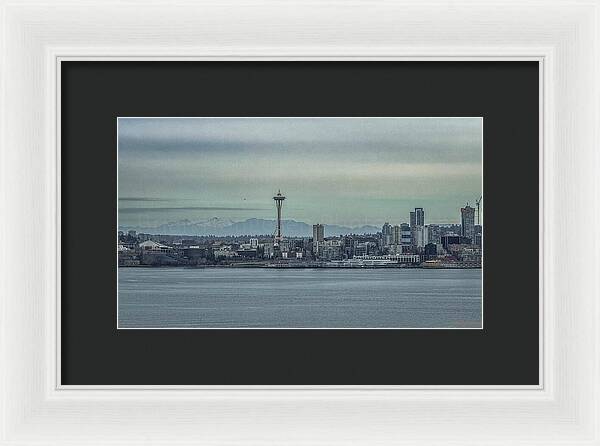 Seattle sky line - Framed Print