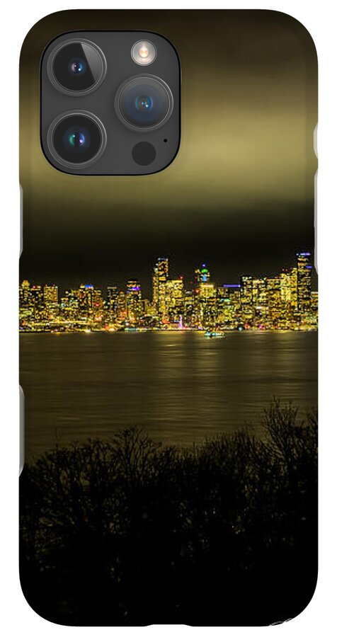 Seattle Skyline by Night - Phone Case