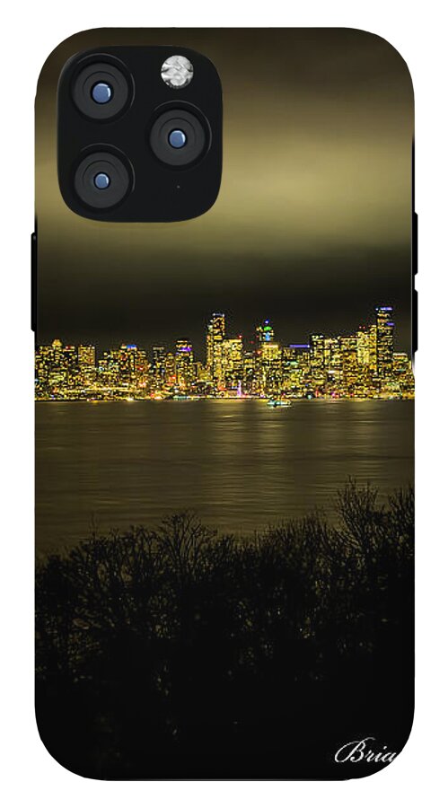 Seattle Skyline by Night - Phone Case
