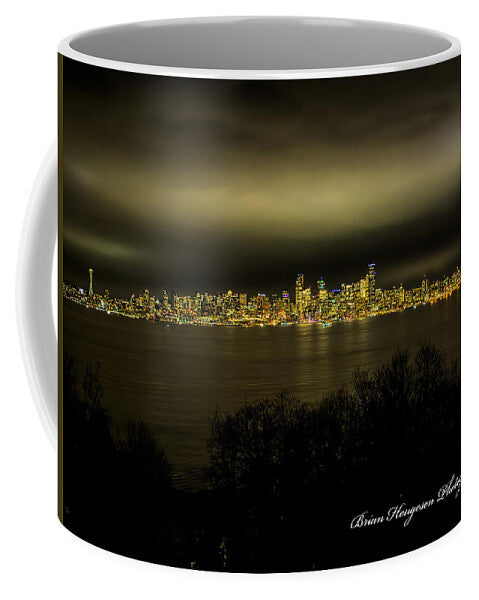 Seattle Skyline by Night - Mug