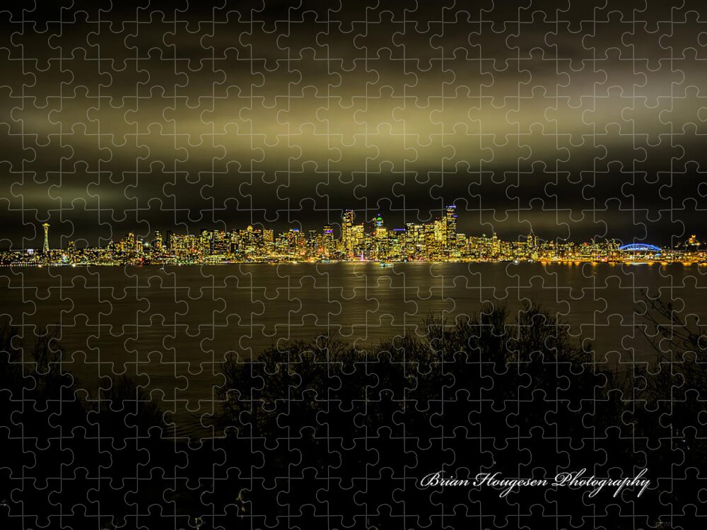 Seattle Skyline by Night - Puzzle