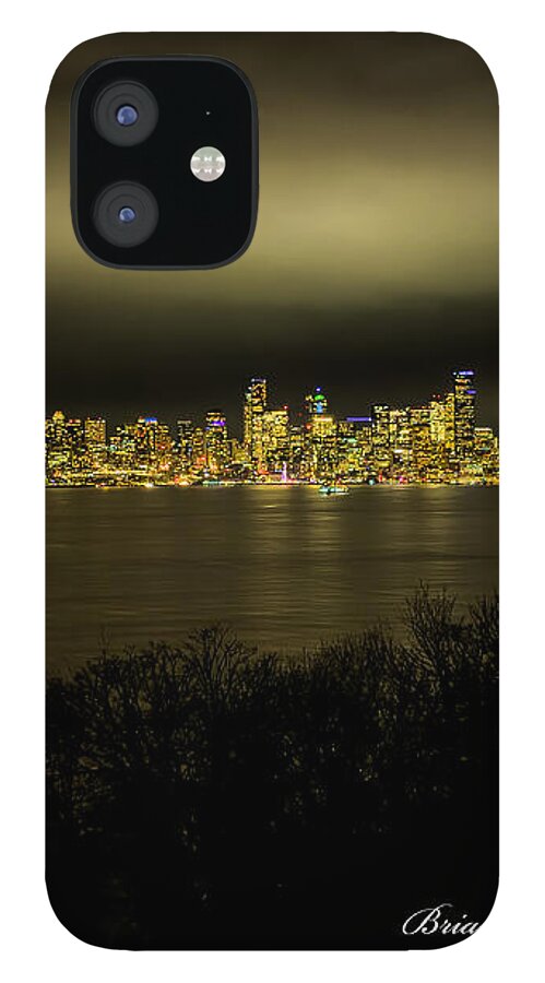 Seattle Skyline by Night - Phone Case