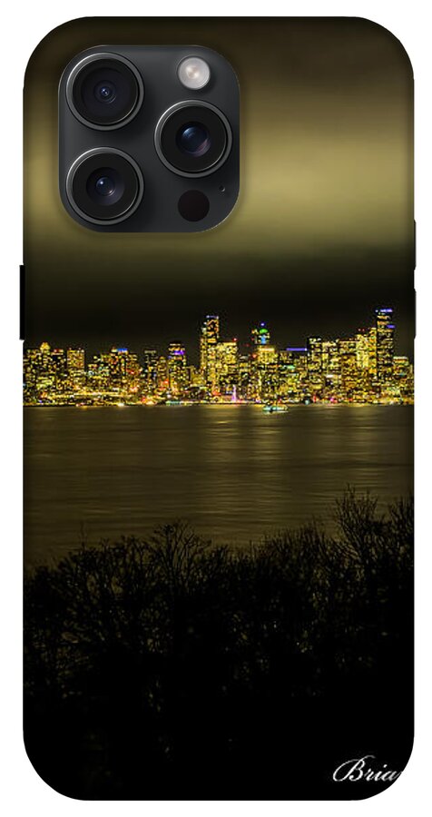 Seattle Skyline by Night - Phone Case