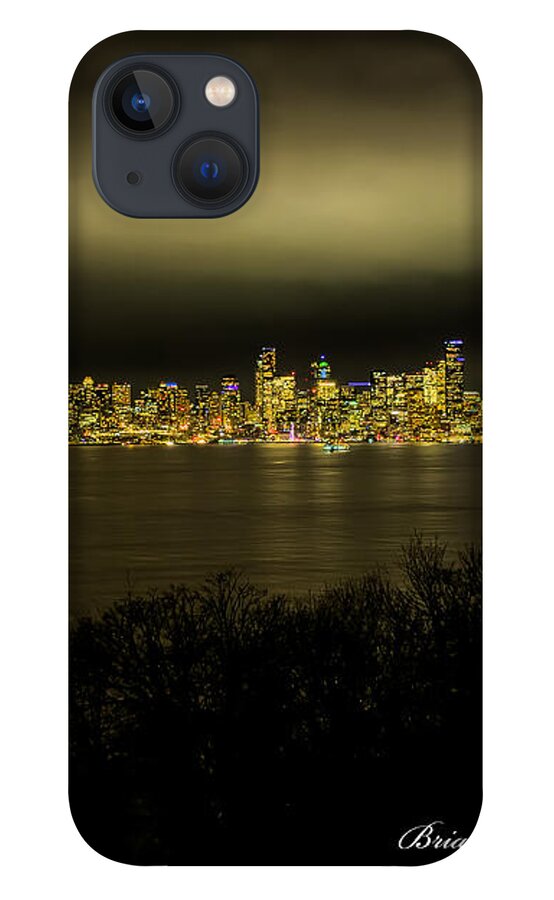 Seattle Skyline by Night - Phone Case