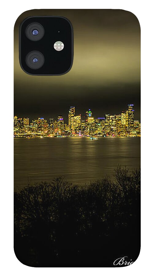 Seattle Skyline by Night - Phone Case