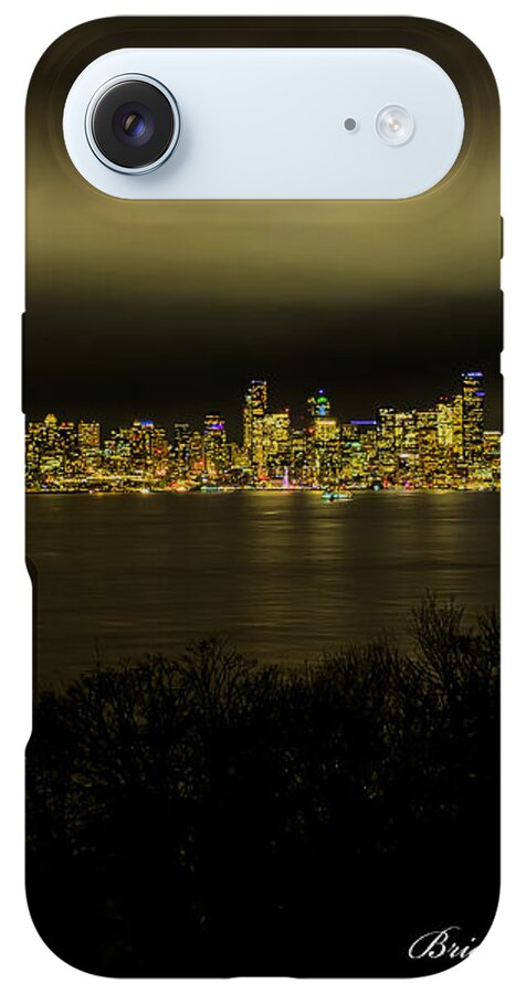 Seattle Skyline by Night - Phone Case