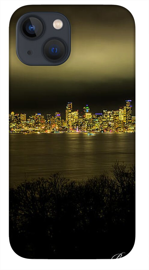 Seattle Skyline by Night - Phone Case