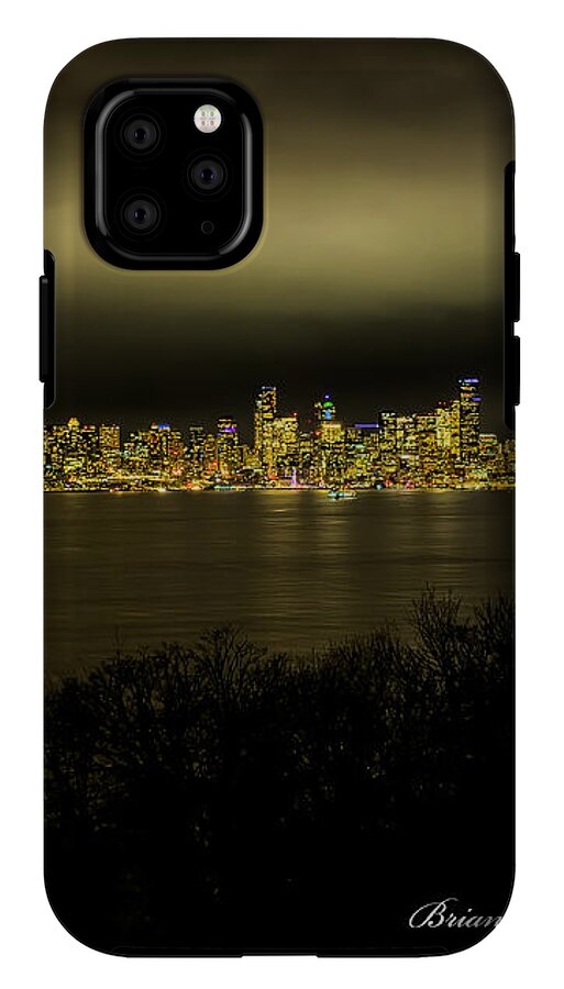 Seattle Skyline by Night - Phone Case