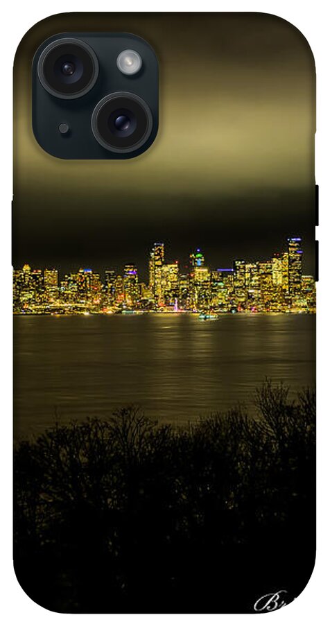 Seattle Skyline by Night - Phone Case
