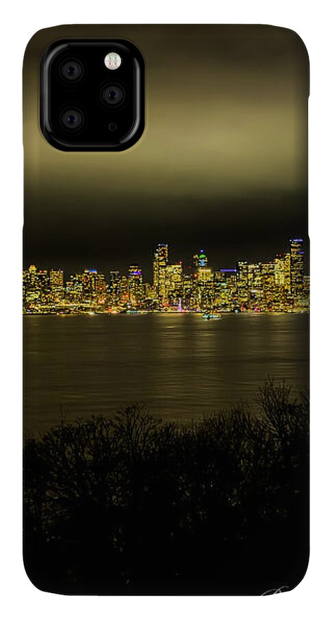 Seattle Skyline by Night - Phone Case