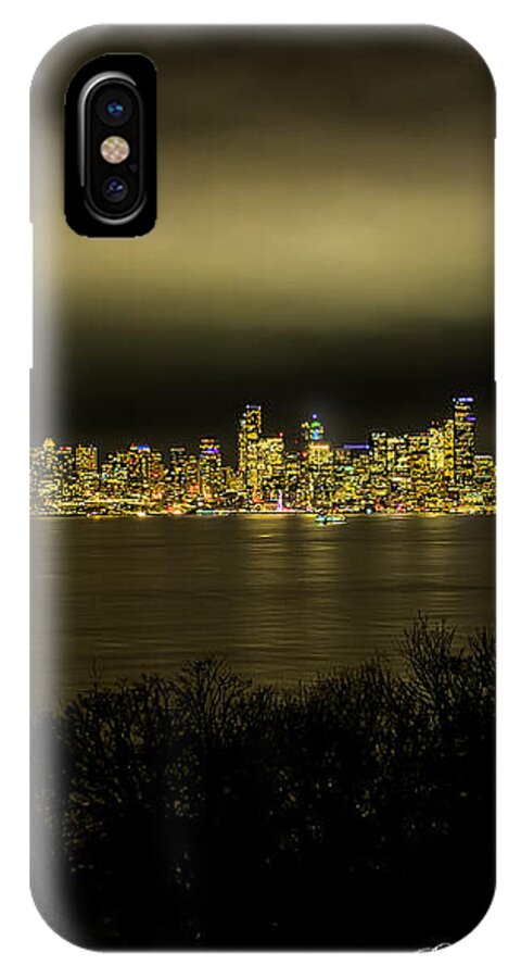 Seattle Skyline by Night - Phone Case
