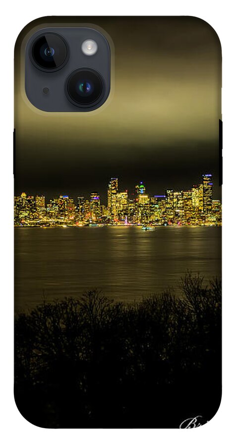 Seattle Skyline by Night - Phone Case