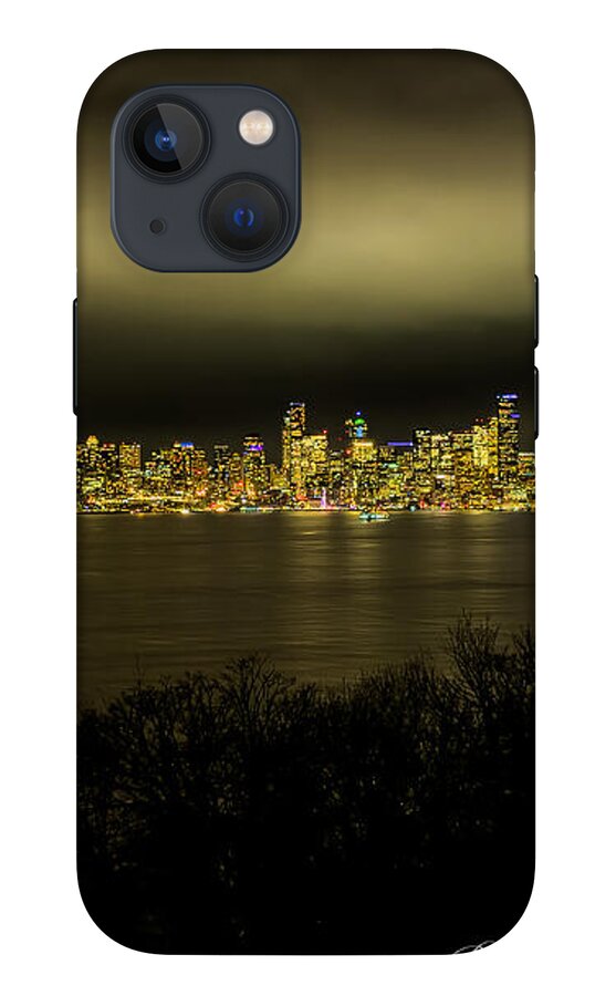 Seattle Skyline by Night - Phone Case