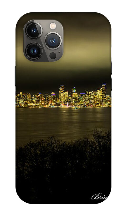 Seattle Skyline by Night - Phone Case