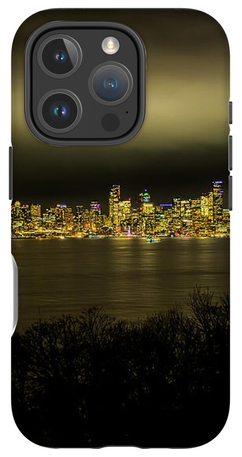 Seattle Skyline by Night - Phone Case