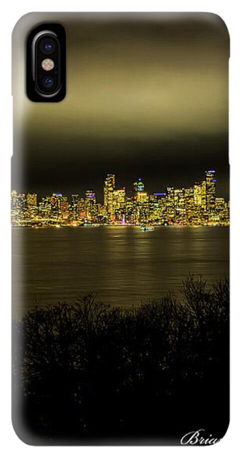 Seattle Skyline by Night - Phone Case