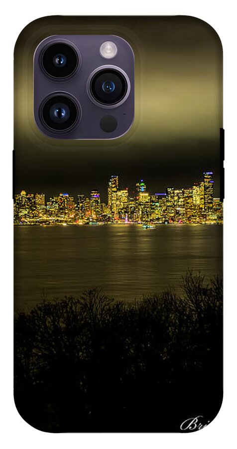 Seattle Skyline by Night - Phone Case