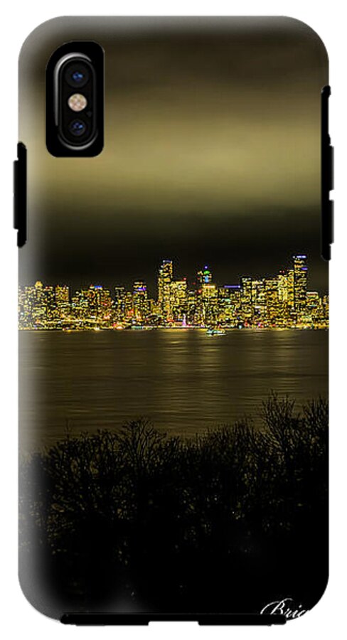 Seattle Skyline by Night - Phone Case