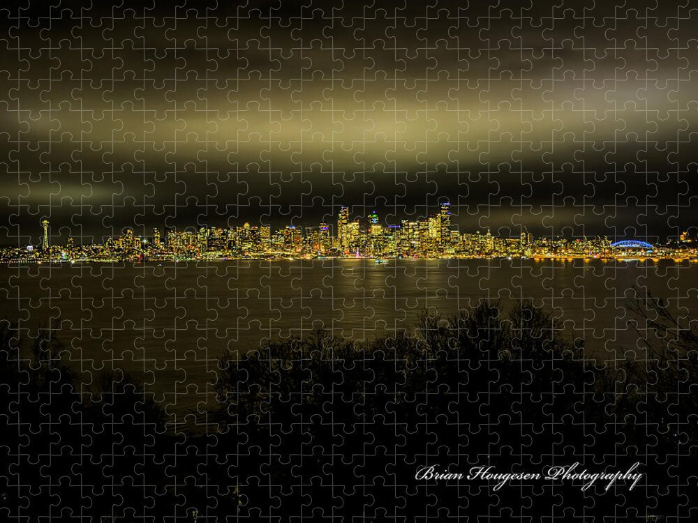 Seattle Skyline by Night - Puzzle