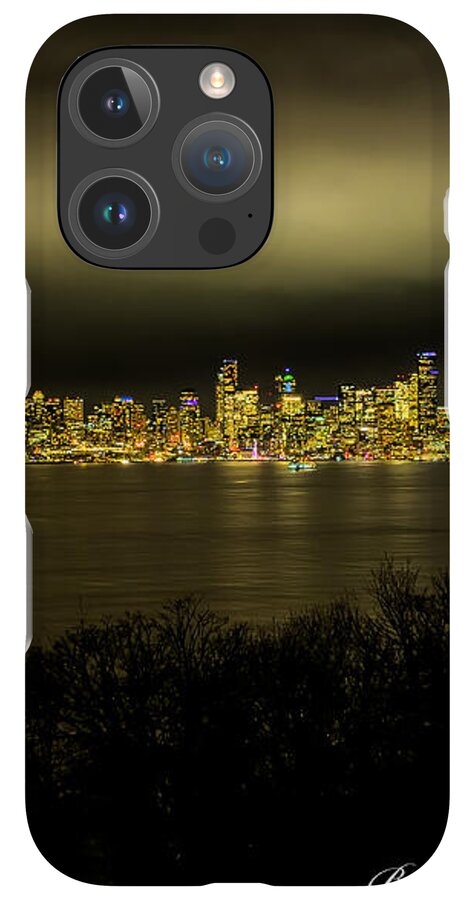 Seattle Skyline by Night - Phone Case