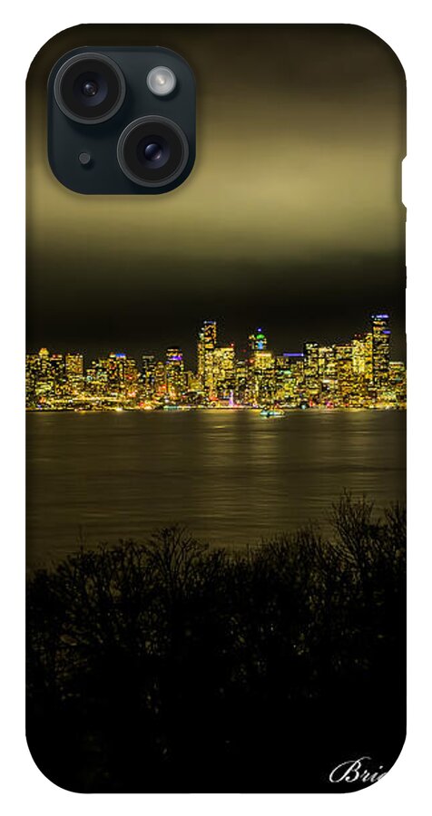 Seattle Skyline by Night - Phone Case