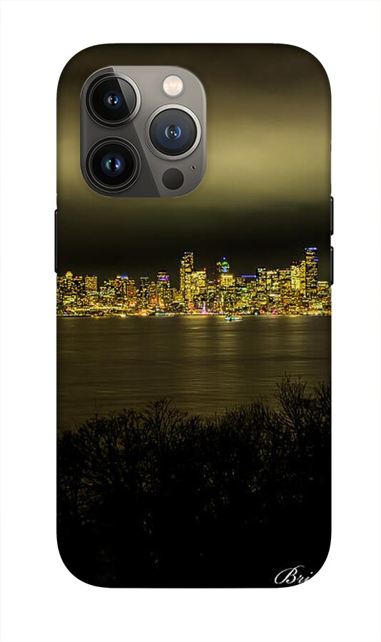 Seattle Skyline by Night - Phone Case