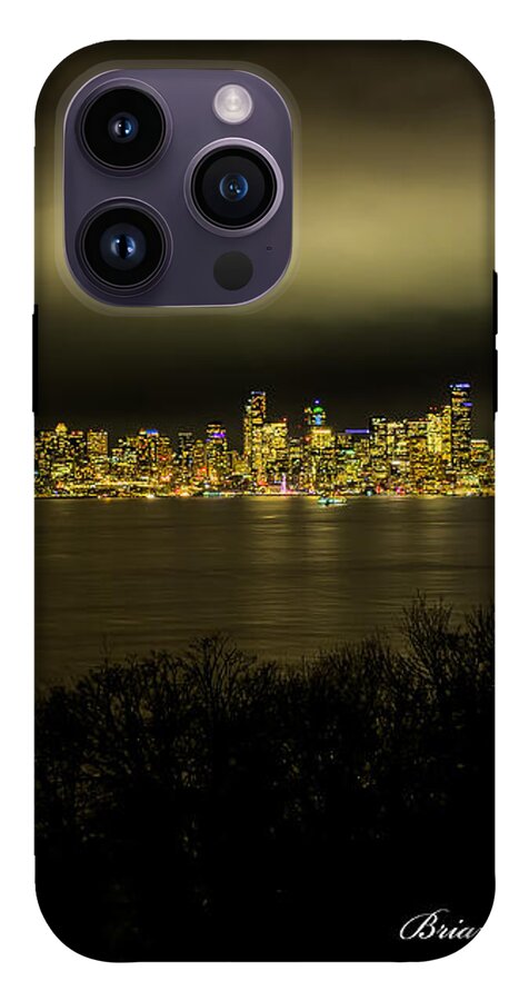 Seattle Skyline by Night - Phone Case