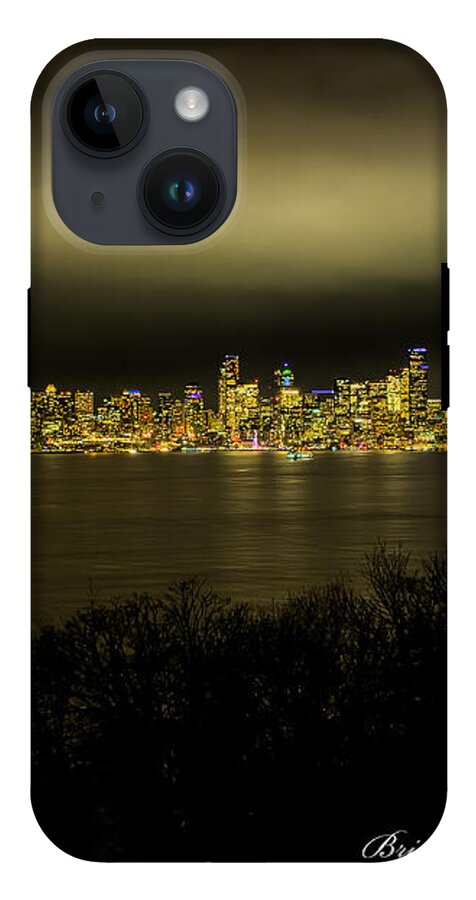 Seattle Skyline by Night - Phone Case