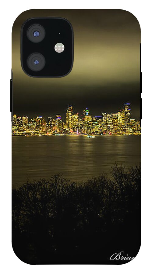 Seattle Skyline by Night - Phone Case