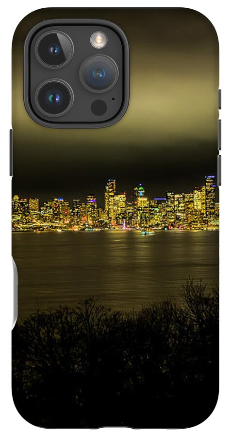 Seattle Skyline by Night - Phone Case