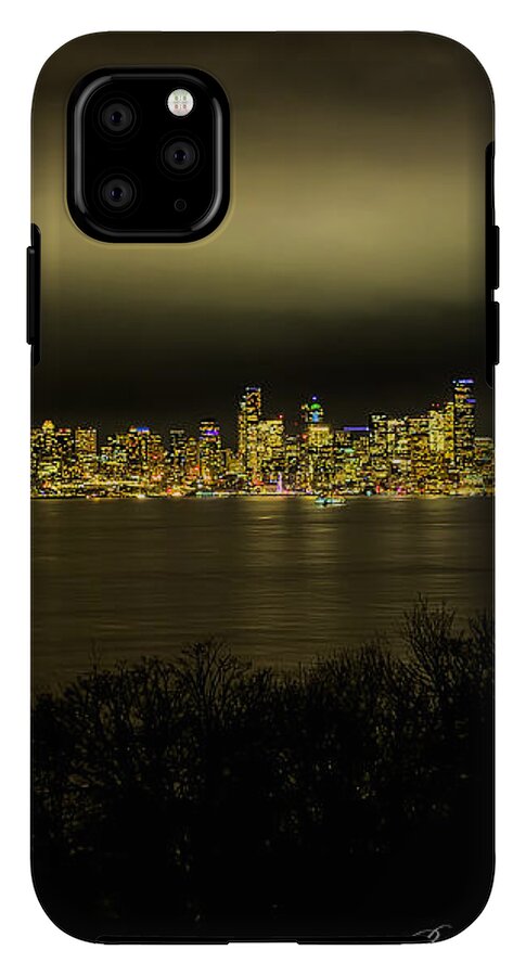 Seattle Skyline by Night - Phone Case