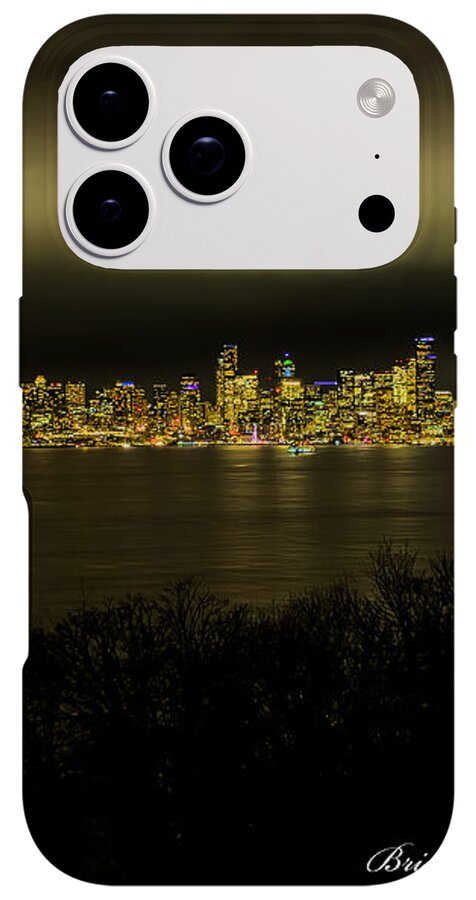Seattle Skyline by Night - Phone Case