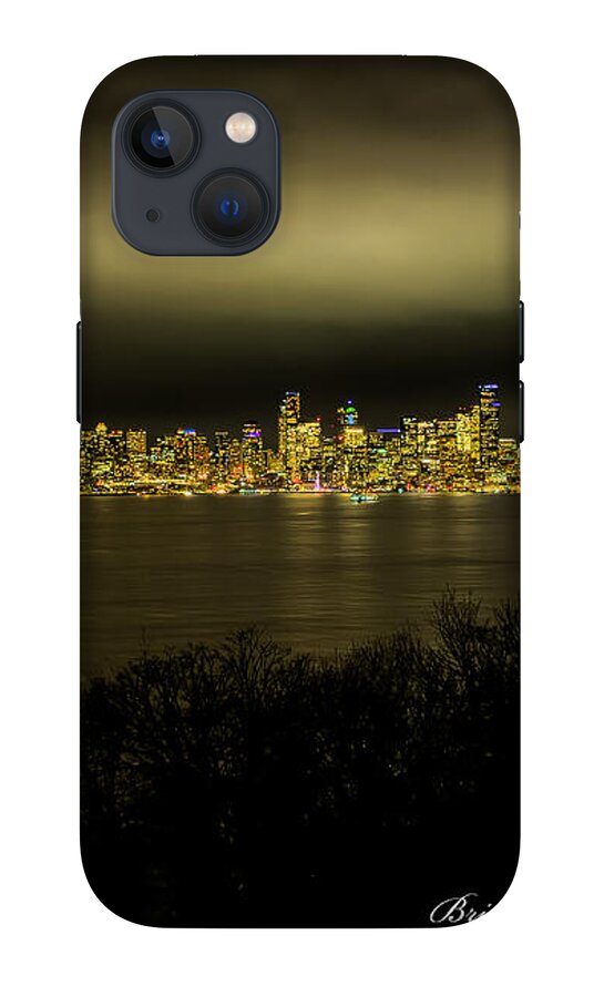 Seattle Skyline by Night - Phone Case