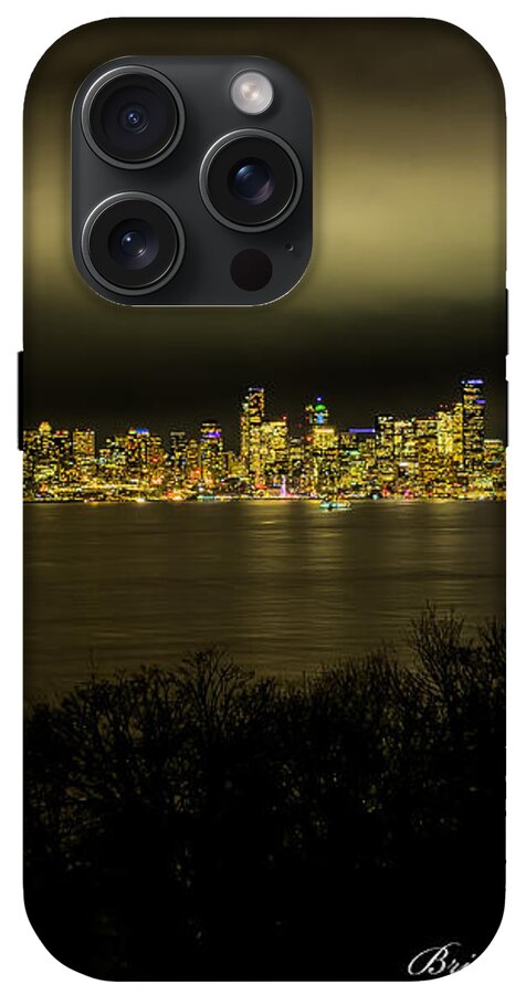 Seattle Skyline by Night - Phone Case