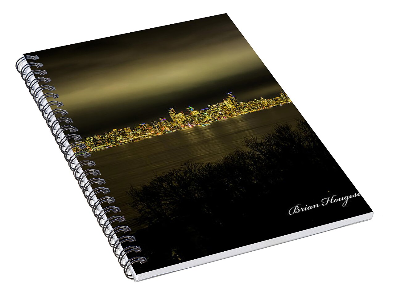 Seattle Skyline by Night - Spiral Notebook