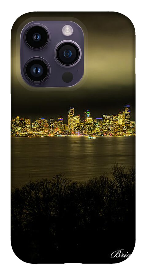 Seattle Skyline by Night - Phone Case