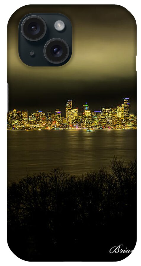 Seattle Skyline by Night - Phone Case