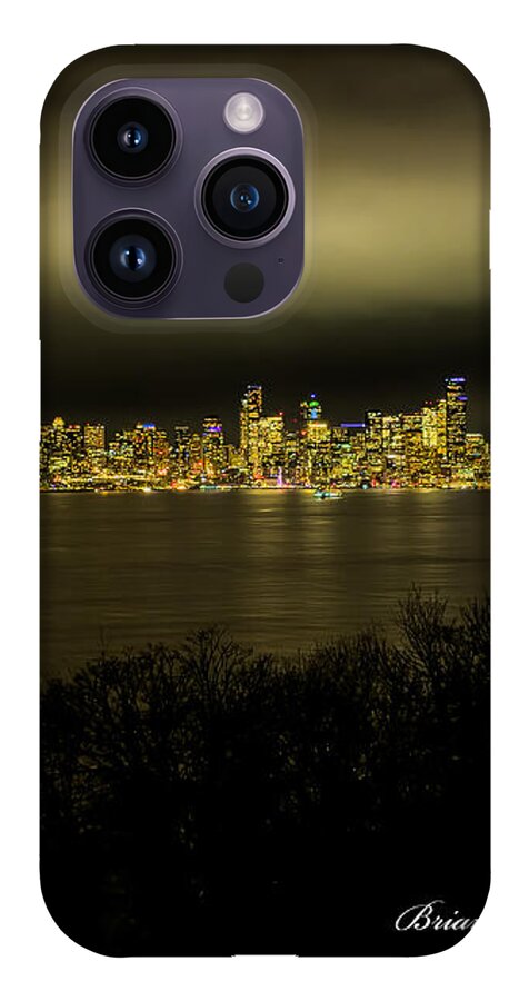 Seattle Skyline by Night - Phone Case