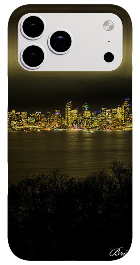 Seattle Skyline by Night - Phone Case