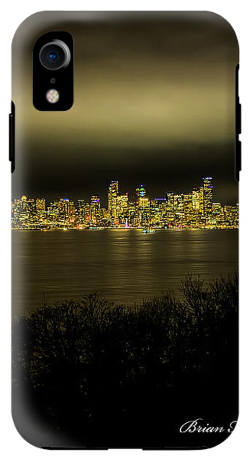 Seattle Skyline by Night - Phone Case