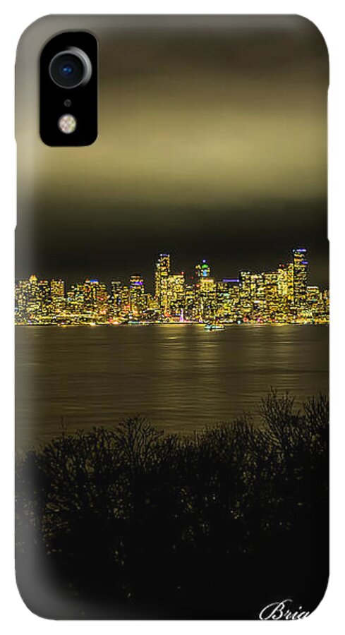 Seattle Skyline by Night - Phone Case