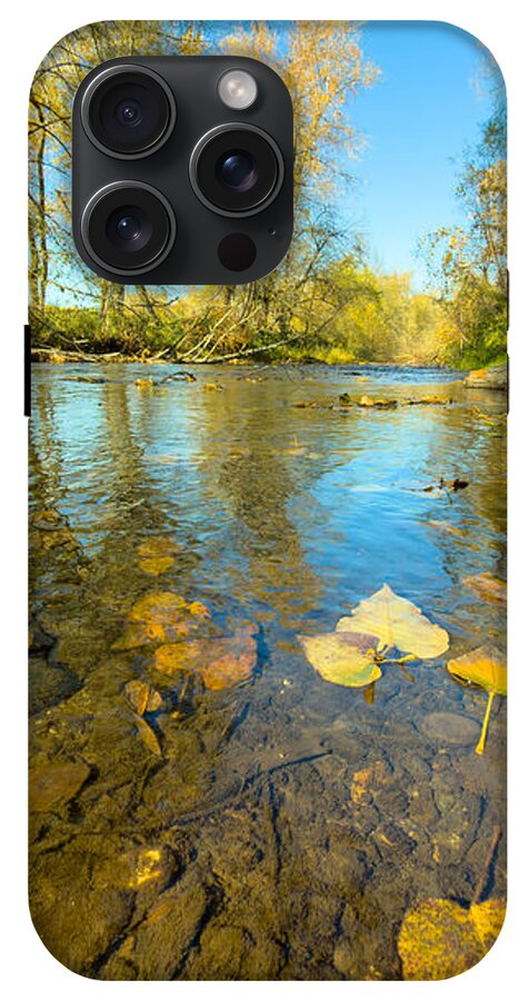 Serene Autumn Creek Landscape - Phone Case