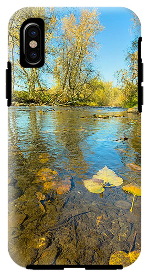 Serene Autumn Creek Landscape - Phone Case