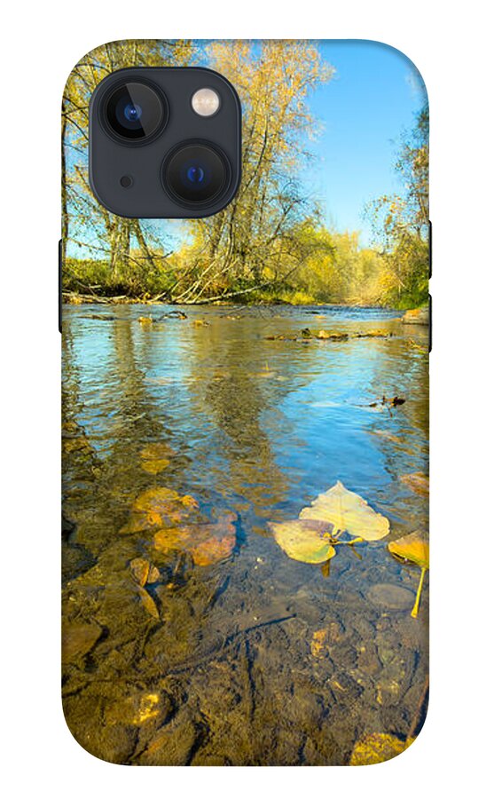 Serene Autumn Creek Landscape - Phone Case