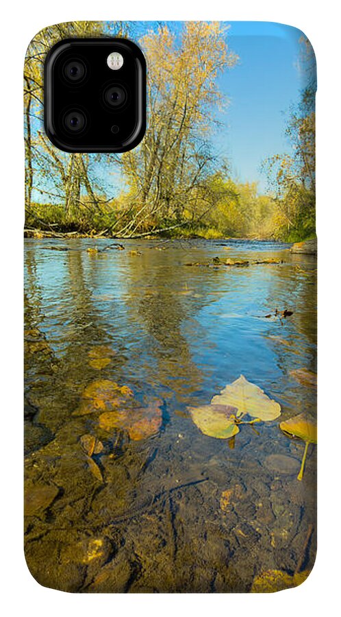 Serene Autumn Creek Landscape - Phone Case